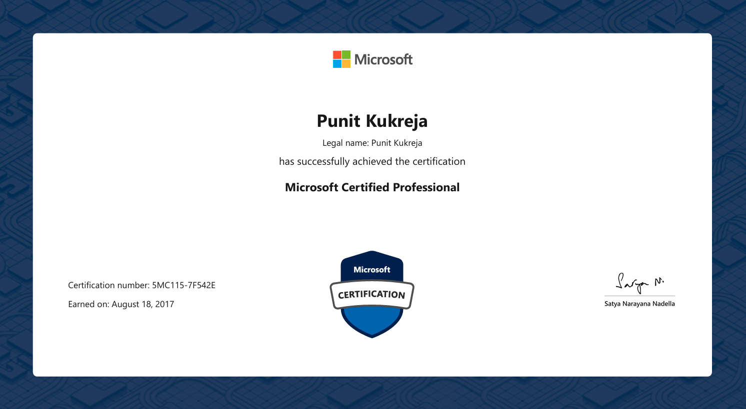 Microsoft Certified Professional